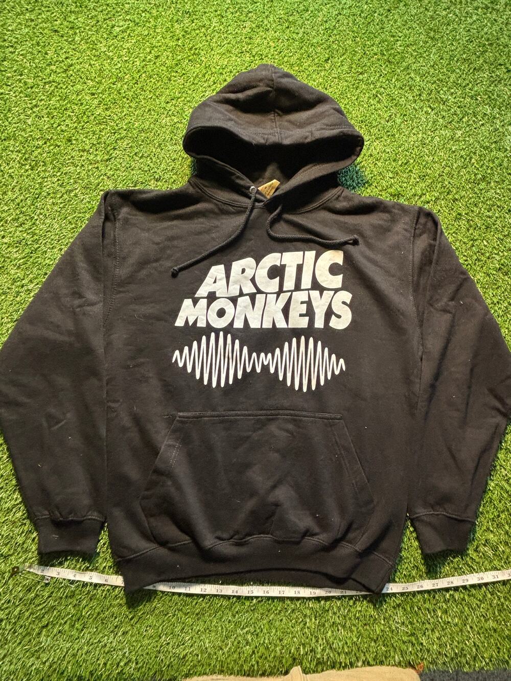 Arctic Monkeys Hoodie Indie Band Merch Logo Black Size M